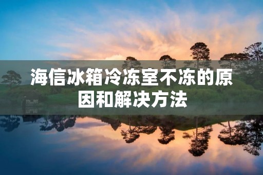 海信冰箱冷冻室不冻的原因和解决方法