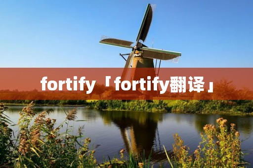 fortify「fortify翻译」