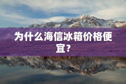 为什么海信冰箱价格便宜? 为什么海信冰箱价格便宜?