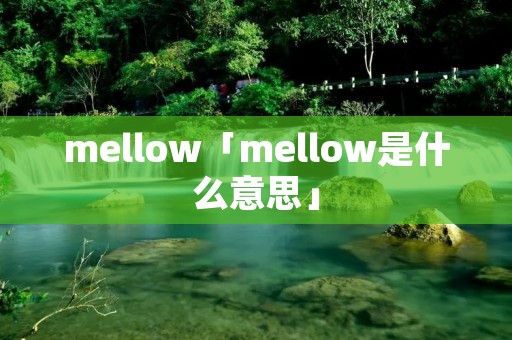 mellow「mellow是什么意思」
