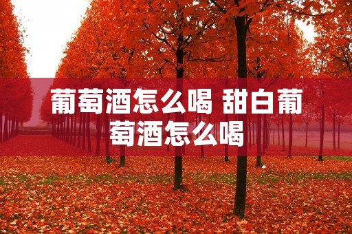葡萄酒怎么喝 甜白葡萄酒怎么喝