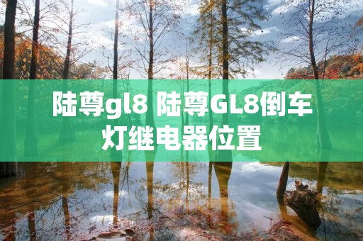 陆尊gl8 陆尊GL8倒车灯继电器位置 陆尊gl8 陆尊GL8倒车灯继电器位置