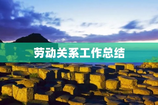 劳动关系工作总结