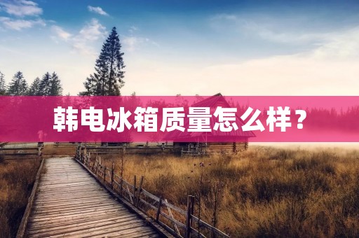 韩电冰箱质量怎么样? 韩电冰箱质量怎么样?