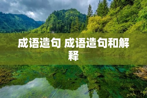 成语造句 成语造句和解释