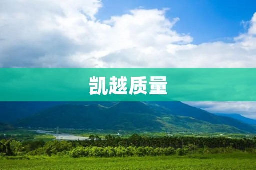 凯越质量:不断提升的质量保障 凯越质量:不断提升的质量保障