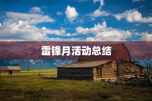 雷锋月活动总结:让爱心陪伴我们的每一天
