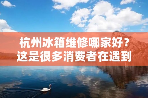 杭州冰箱维修哪家好?这是很多消费者在遇到冰箱故障时经常会问的问题。在杭州,有很多冰箱维修门店,但是不同的门店质量和服务水平也不同。因此,消费者需要仔细选择,找到一家信誉良好的维修门店,以确保冰箱能够得到专业的维修和保养。 杭州冰箱维修哪家好?这是很多消费者在遇到冰箱故障时经常会问的问题。在杭州,有很多冰箱维修门店,但是不同的门店质量和服务水平也不同。因此,消费者需要仔细选择,找到一家信誉良好的维修门店,以确保冰箱能够得到专业的维修和保养。