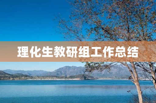 理化生教研组工作总结