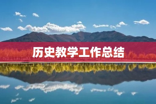 历史教学工作总结