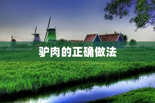 驴肉的正确做法：蒸驴肉