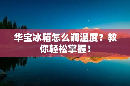 华宝冰箱怎么调温度?教你轻松掌握! 华宝冰箱怎么调温度?教你轻松掌握!
