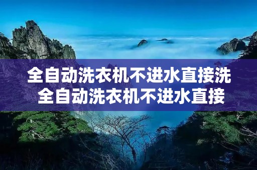 全自动洗衣机不进水直接洗 全自动洗衣机不进水直接洗可以吗 全自动洗衣机不进水直接洗 全自动洗衣机不进水直接洗可以吗