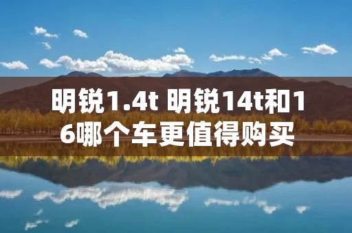 明锐1.4t 明锐14t和16哪个车更值得购买