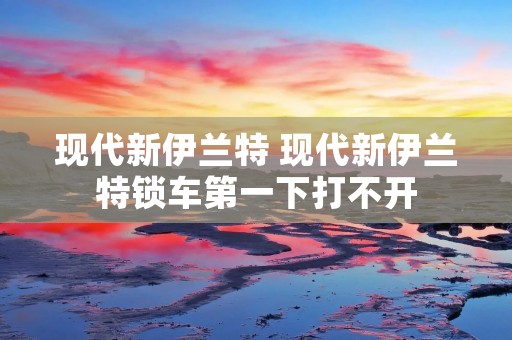 现代新伊兰特 现代新伊兰特锁车第一下打不开 现代新伊兰特 现代新伊兰特锁车第一下打不开
