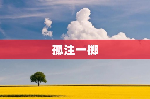 孤注一掷：冒险还是危险？
