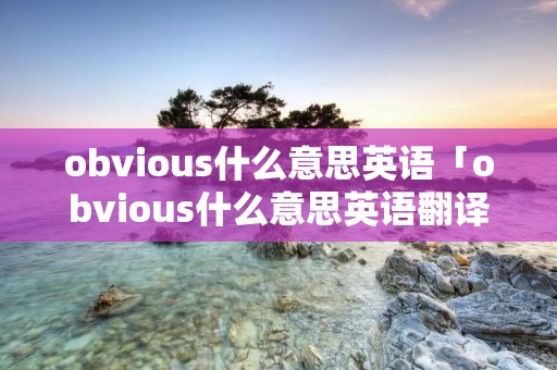 obvious什么意思英语「obvious什么意思英语翻译」