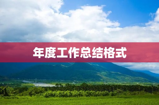 年度工作总结格式