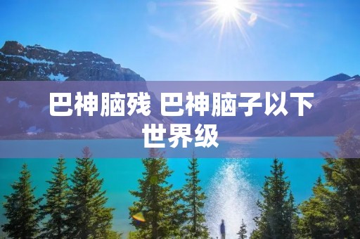 巴神脑残 巴神脑子以下世界级