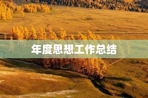 年度思想工作总结:思想的力量引领前行