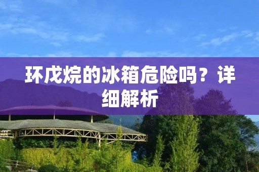 环戊烷的冰箱危险吗？详细解析