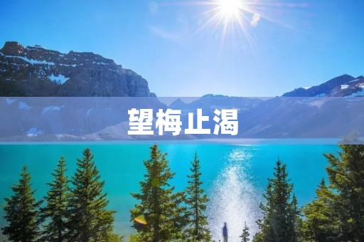 望梅止渴:解决当下社会问题的一种方法