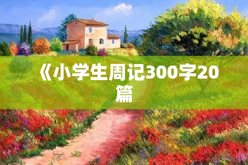《小学生周记300字20篇：我的快乐时光》