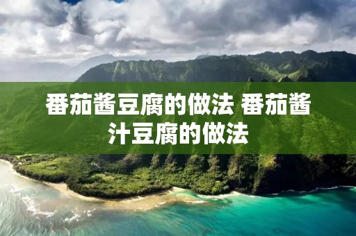 番茄酱豆腐的做法 番茄酱汁豆腐的做法