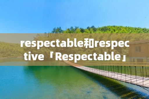 respectable和respective「Respectable」