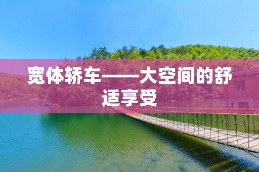 宽体轿车——大空间的舒适享受 宽体轿车——大空间的舒适享受