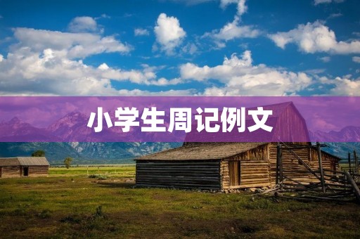 小学生周记例文:我的暑假生活 小学生周记例文:我的暑假生活