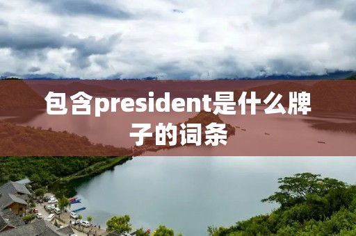 包含president是什么牌子的词条