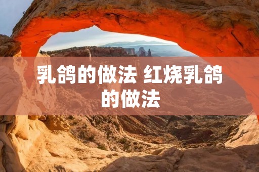 乳鸽的做法 红烧乳鸽的做法
