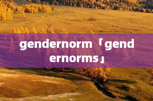 gendernorm「gendernorms」