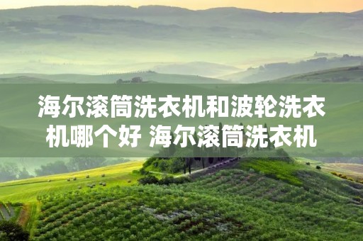 海尔滚筒洗衣机和波轮洗衣机哪个好 海尔滚筒洗衣机和波轮洗衣机哪个好一点