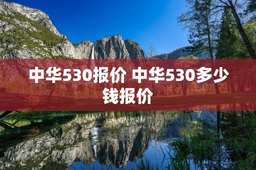 中华530报价 中华530多少钱报价