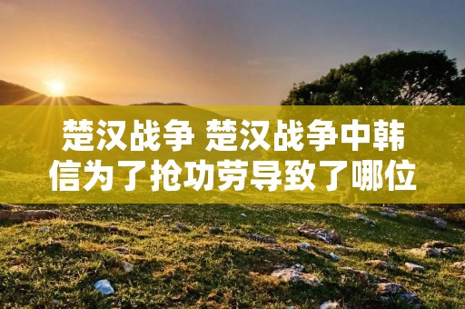楚汉战争 楚汉战争中韩信为了抢功劳导致了哪位同胞的牺牲