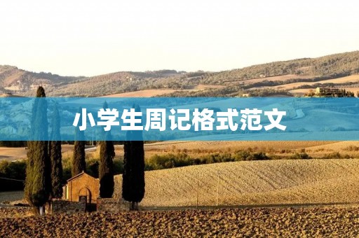 小学生周记格式范文 小学生周记格式范文