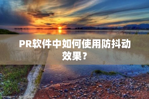 PR软件中如何使用防抖动效果？