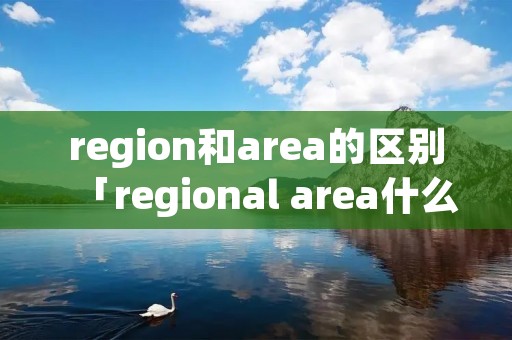 region和area的区别「regional area什么意思」
