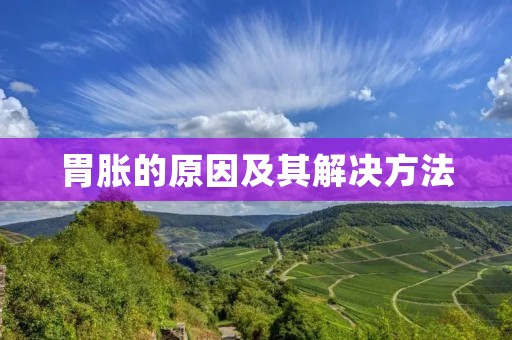 胃胀的原因及其解决方法 胃胀的原因及其解决方法