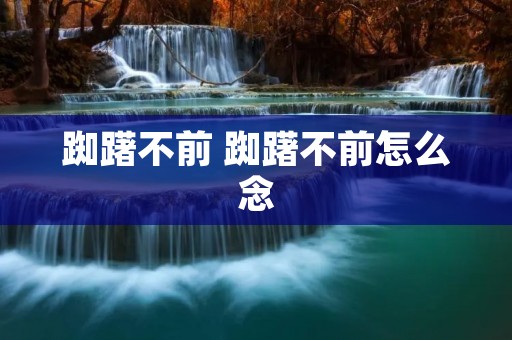 踟躇不前 踟躇不前怎么念