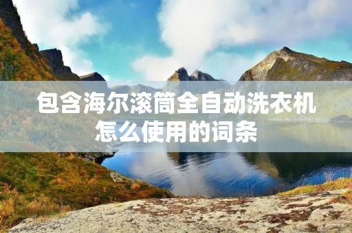 包含海尔滚筒全自动洗衣机怎么使用的词条