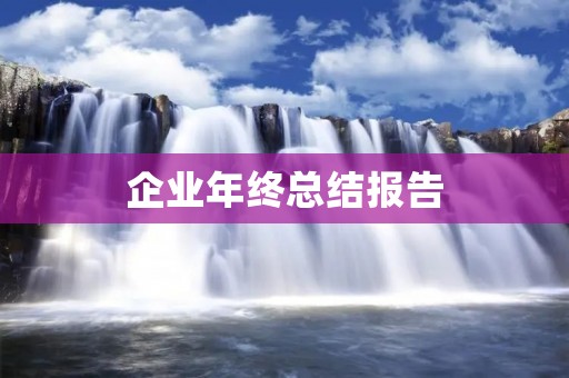 企业年终总结报告