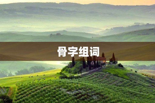骨字组词:探寻汉字之美 骨字组词:探寻汉字之美