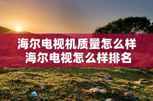 海尔电视机质量怎么样 海尔电视怎么样排名第几