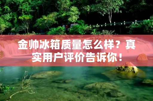 金帅冰箱质量怎么样?真实用户评价告诉你! 金帅冰箱质量怎么样?真实用户评价告诉你!