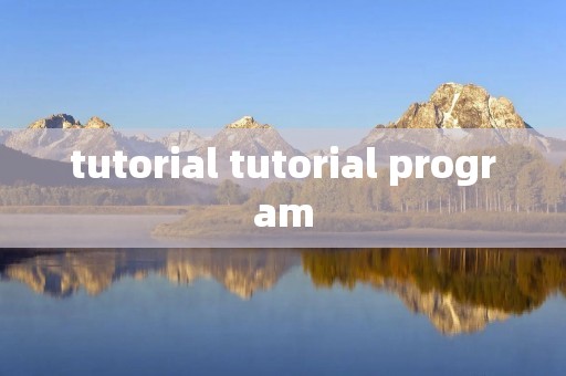 tutorial tutorial program