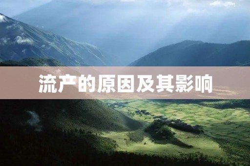 流产的原因及其影响 流产的原因及其影响
