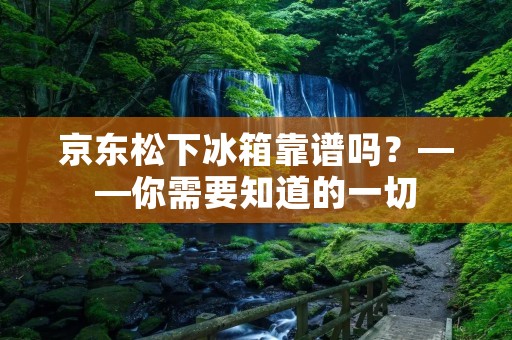 京东松下冰箱靠谱吗？——你需要知道的一切